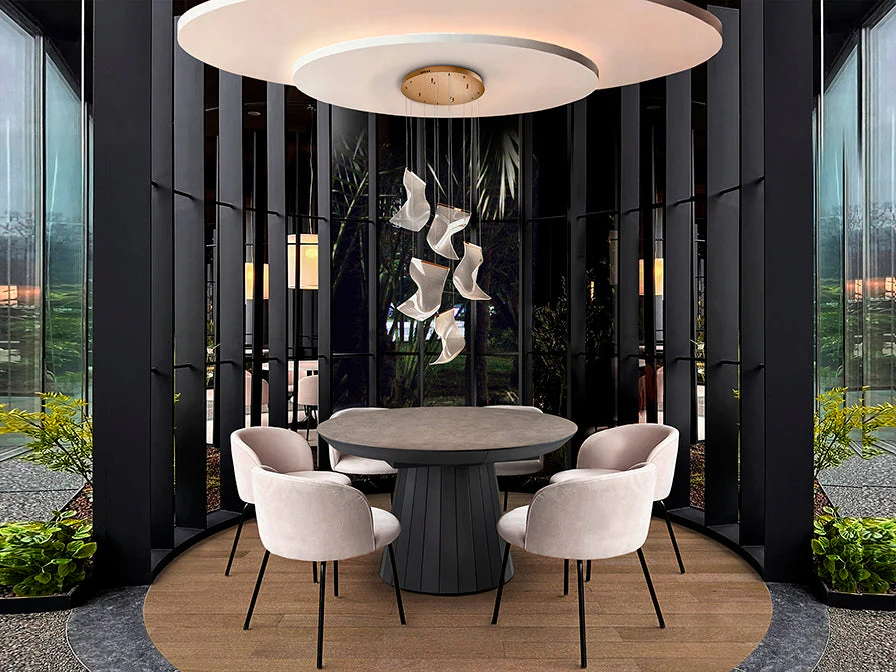 VELOS II - Chrome/Rose Gold Lamp 5/13Lt Ip20 Integrated Led - Image 3