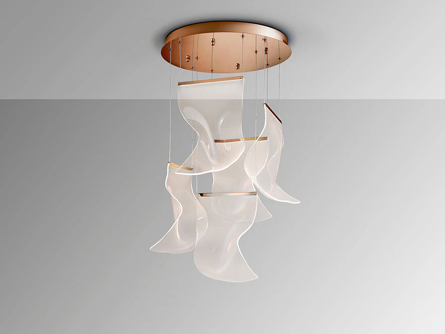 VELOS II - Chrome/Rose Gold Lamp 5/13Lt Ip20 Integrated Led - Image 5