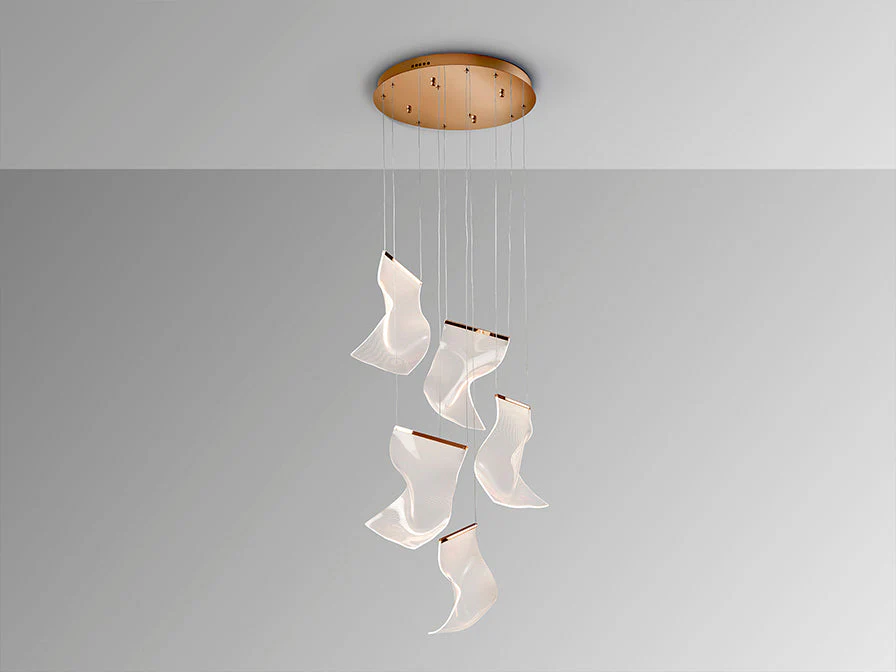 VELOS II - Chrome/Rose Gold Lamp 5/13Lt Ip20 Integrated Led - Image 6