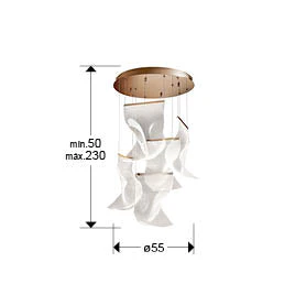VELOS II - Chrome/Rose Gold Lamp 5/13Lt Ip20 Integrated Led - Image 7