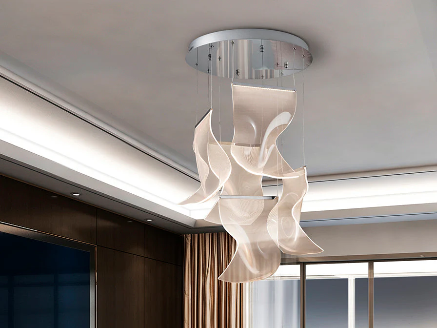 VELOS II - Chrome/Rose Gold Lamp 5/13Lt Ip20 Integrated Led - Image 8