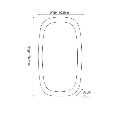 Veneer Curved Wall Mirror - Grey Oak Finish - Image 7