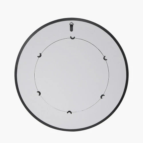 Veneer Round Wall Mirror - White Marble Finish - Image 2