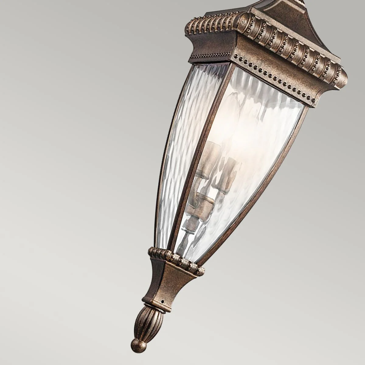 Venetian Rain 2 Light Chain Lantern - Brushed Bronze IP23 E14 - Image 3