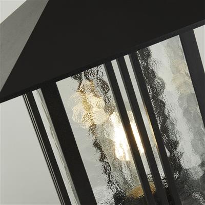Venice 450 Mm Outdoor Post- Black Metal with Water Glass,ip44 - Image 3