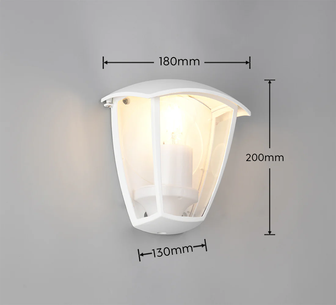 Venta Outdoor Flush Wall Light- Black/ White Finish - Image 13