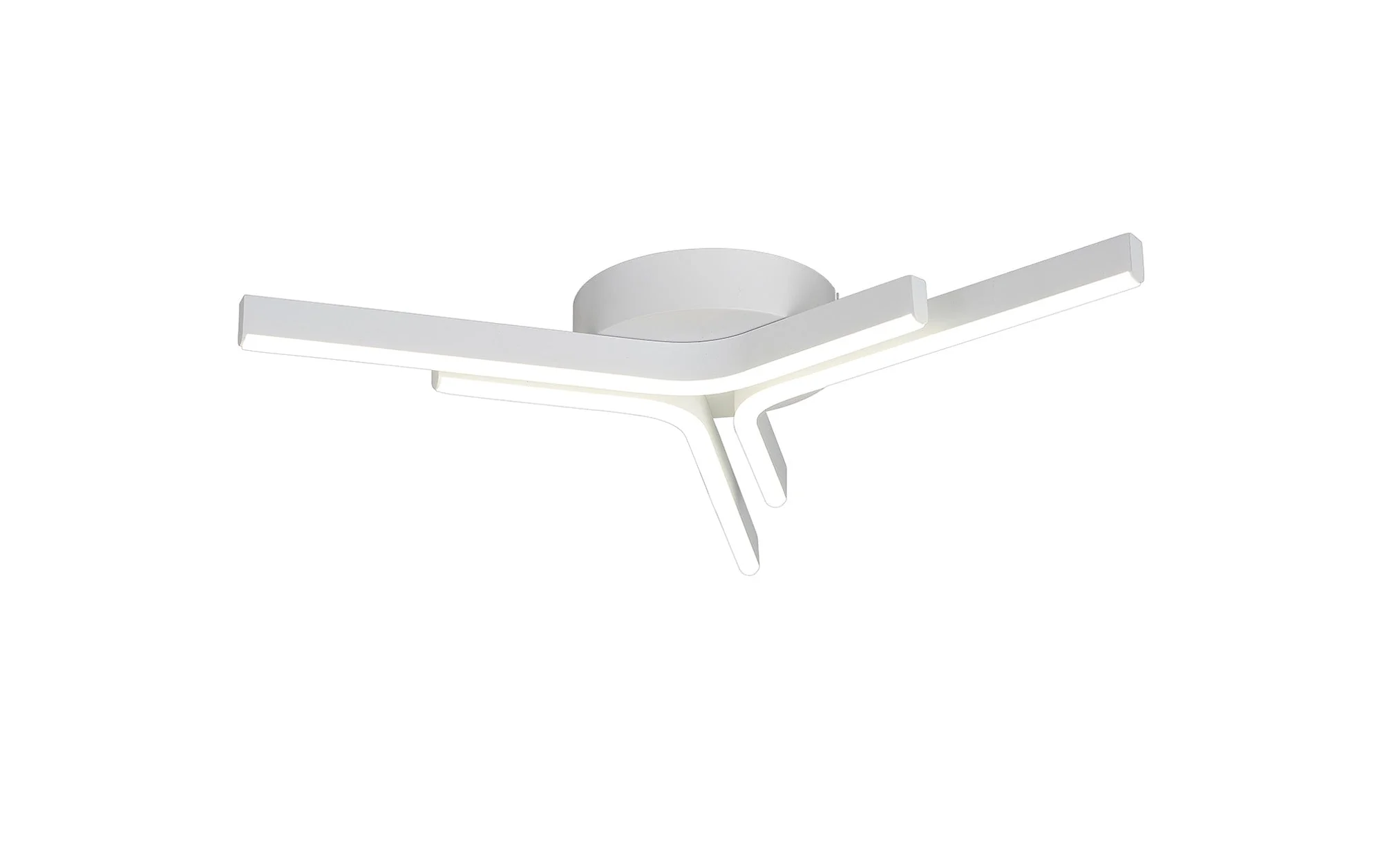 Venice 3/4 Arm LED Flush Light - Black/Gold/White - Image 3