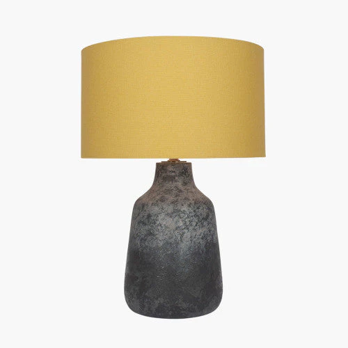 Vulcan Table Lamp Base- Volcanic Effect Grey Stoneware - Image 2