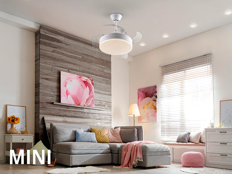 Vento Mini Ø 75 to 90 cm Dimmable Ceiling Fan- Various Finishes - Image 10