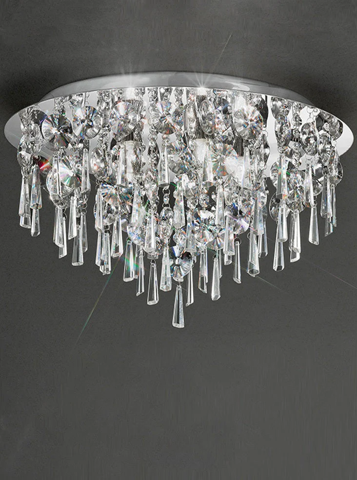 Venus Crystal Bathroom Flush Light IP44 - Various Sizes - Image 4