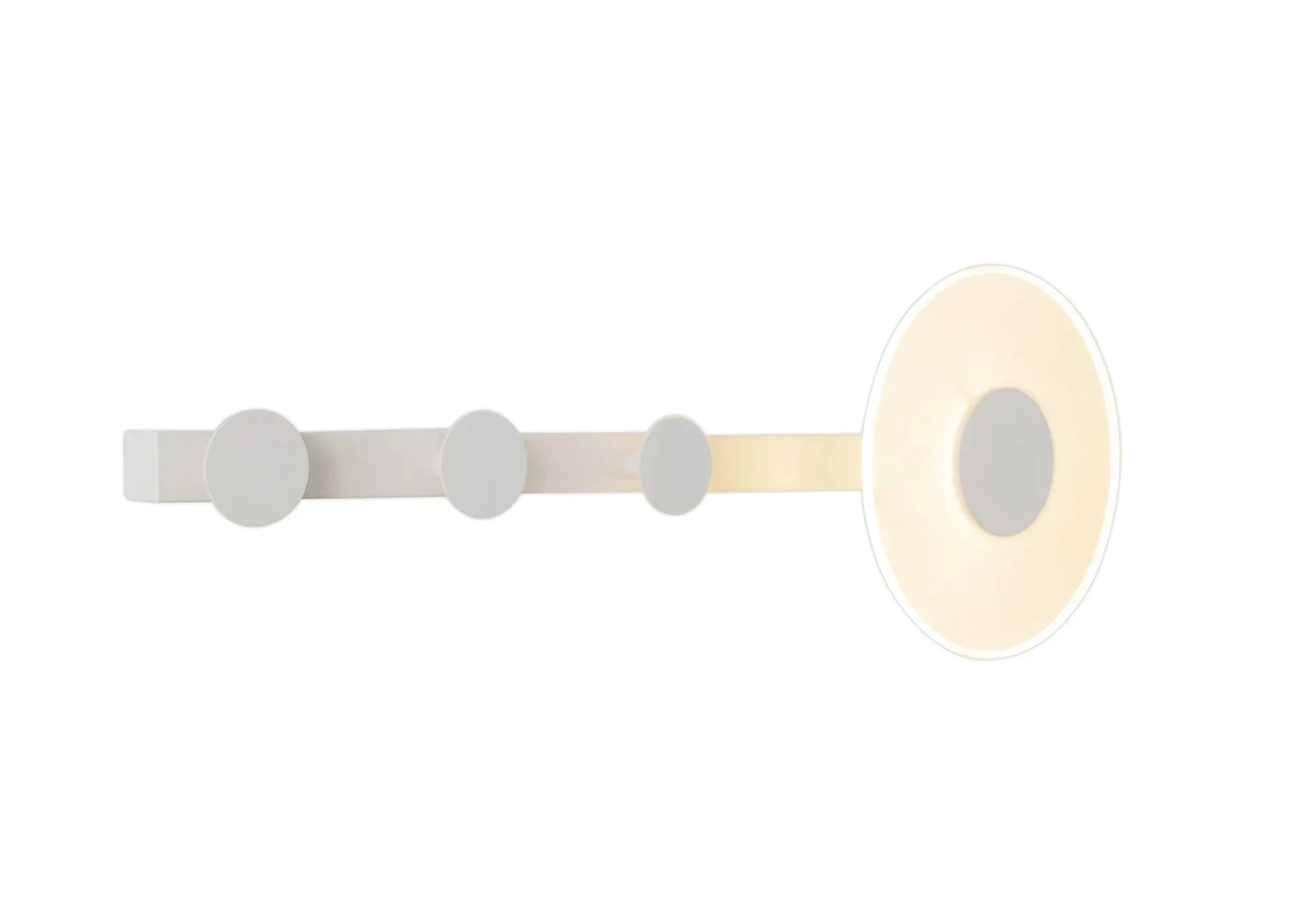 Venus Wall Lamp Coat Rack - Black/White - Image 4