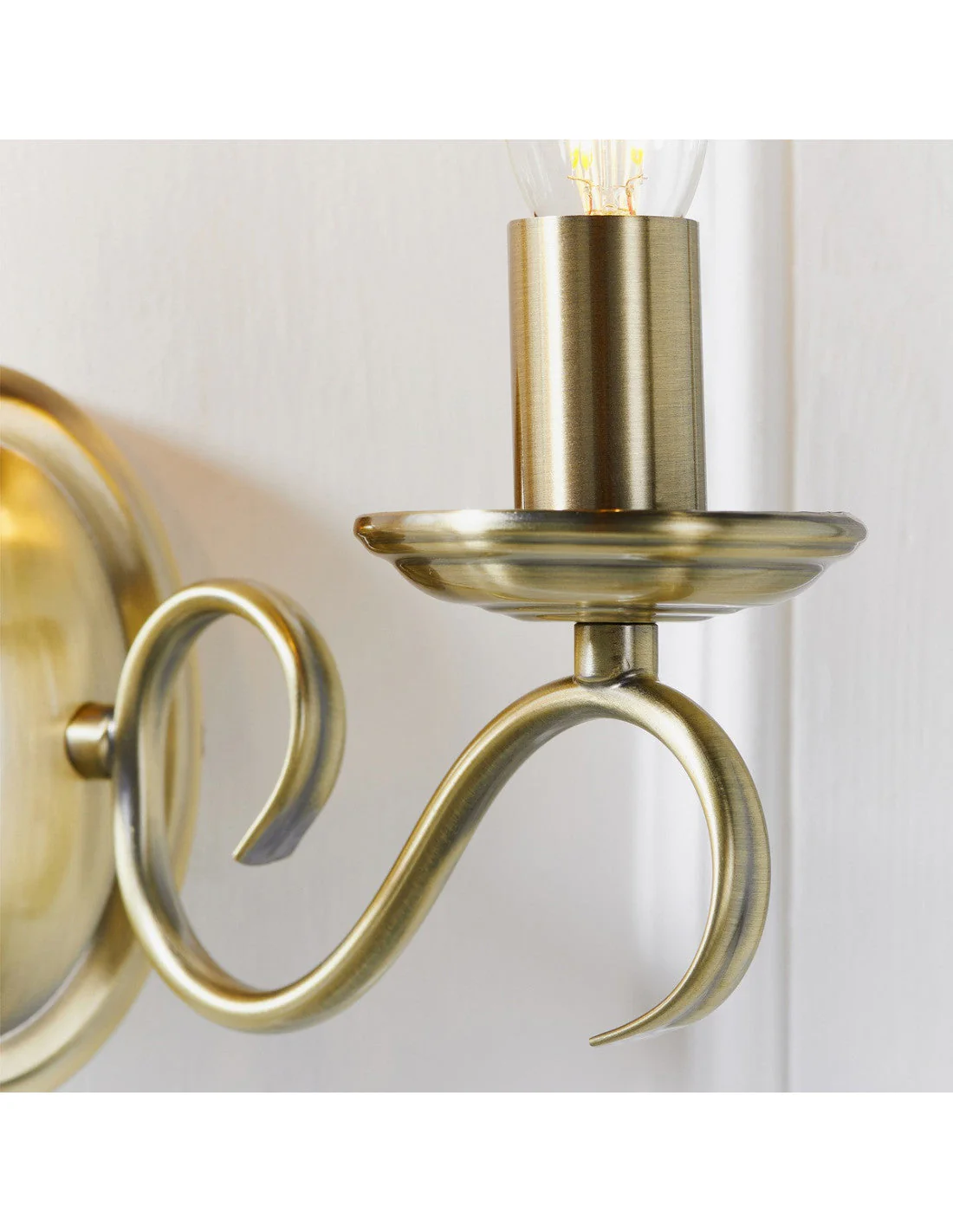 Vera Twin Wall Light - Antique Brass - Image 2
