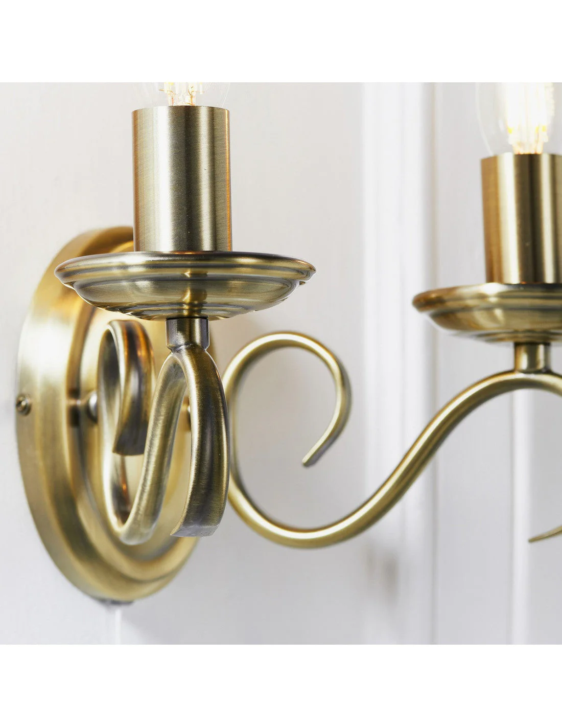 Vera Twin Wall Light - Antique Brass - Image 4