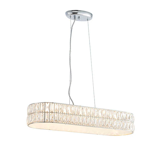 Verina 5lt Linear Pendant - Clear Crystal & Chrome - Image 7