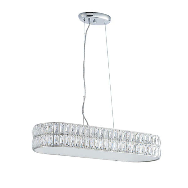 Verina 5lt Linear Pendant - Clear Crystal & Chrome - Image 8