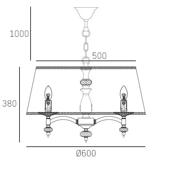 Verona Hanging Shade Nickel Finish - Image 3