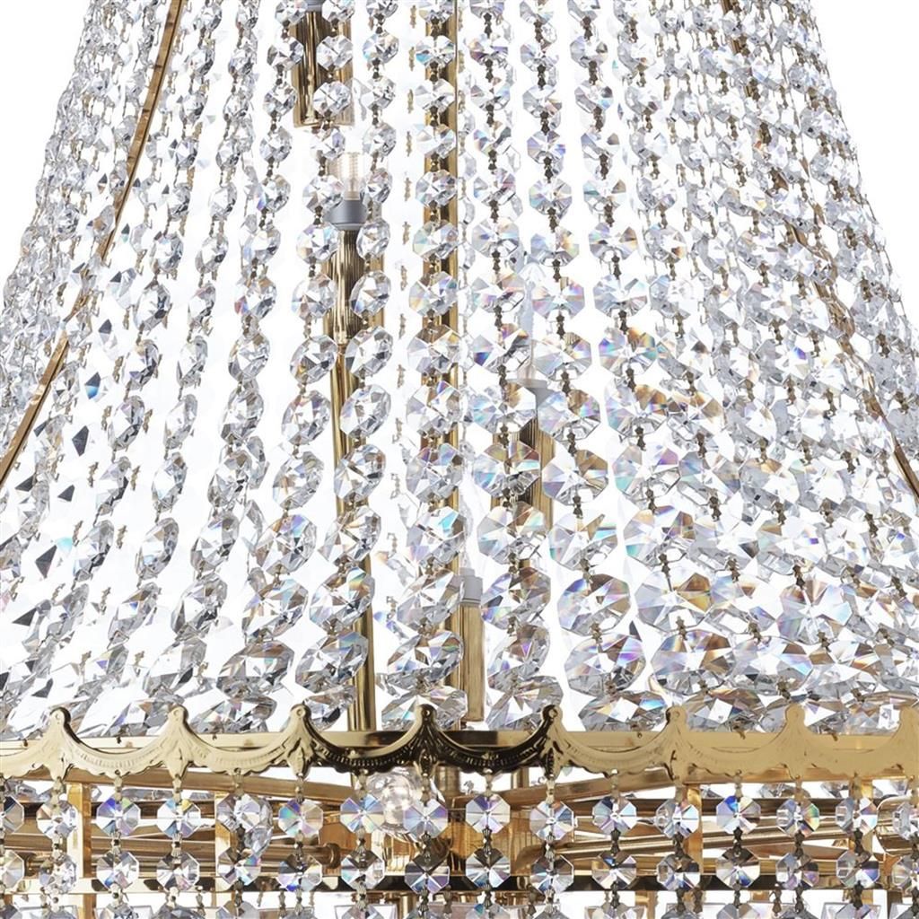 Versailles 19Lt Crystal Ceiling Light - Gold Frame & Crystal Finish - Image 2