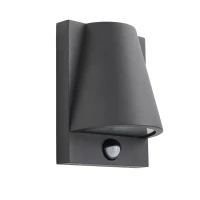 Vesoul 1 Light GU10 Wall Downlight w PIR Anthracite - Image 2