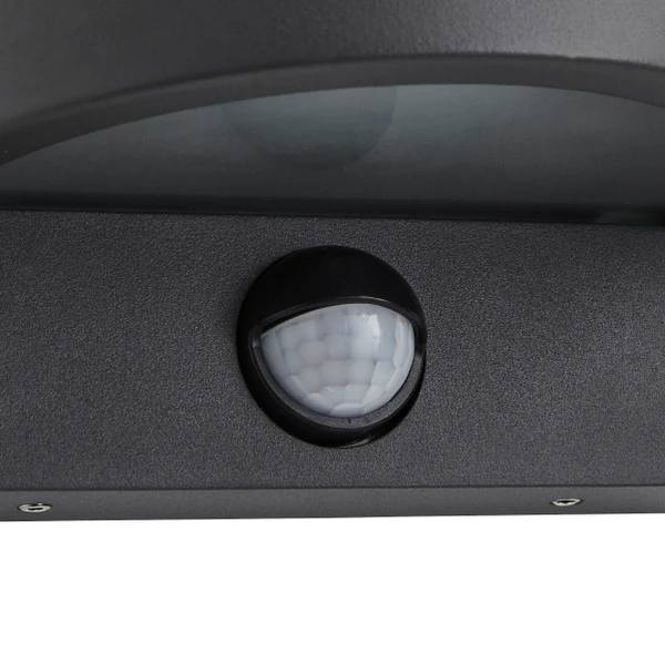 Vesoul 1 Light GU10 Wall Downlight w PIR Anthracite - Image 3