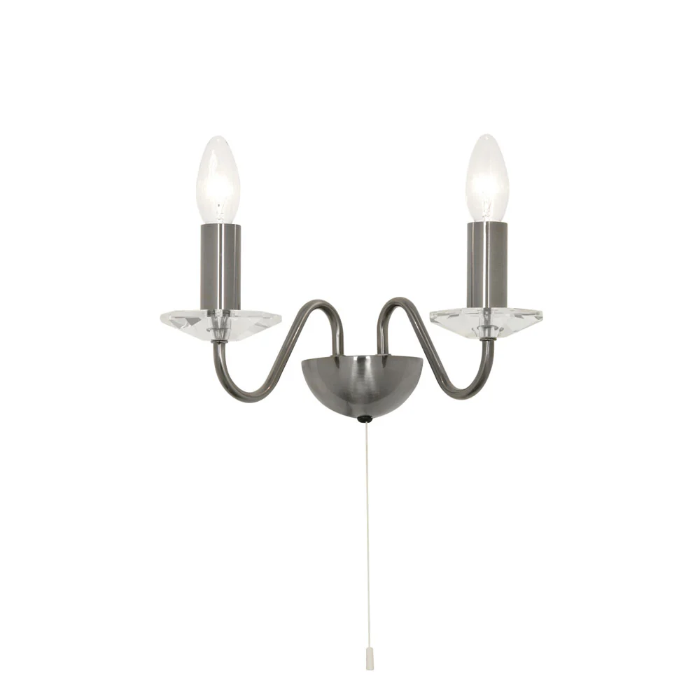 Vesta 2 Wall Light- Antique Brass/ Silver Finishes - Image 2