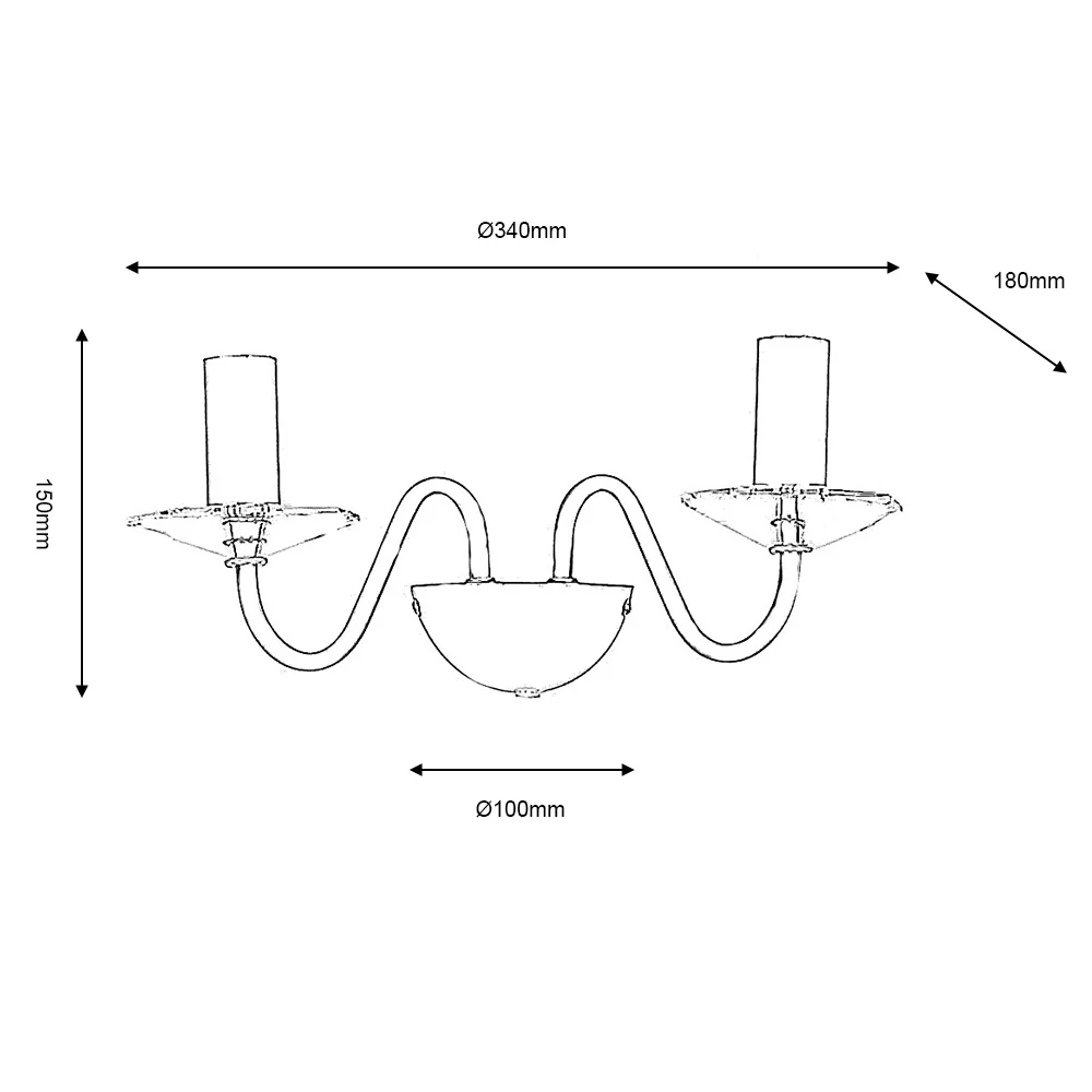 Vesta 2 Wall Light- Antique Brass/ Silver Finishes - Image 3
