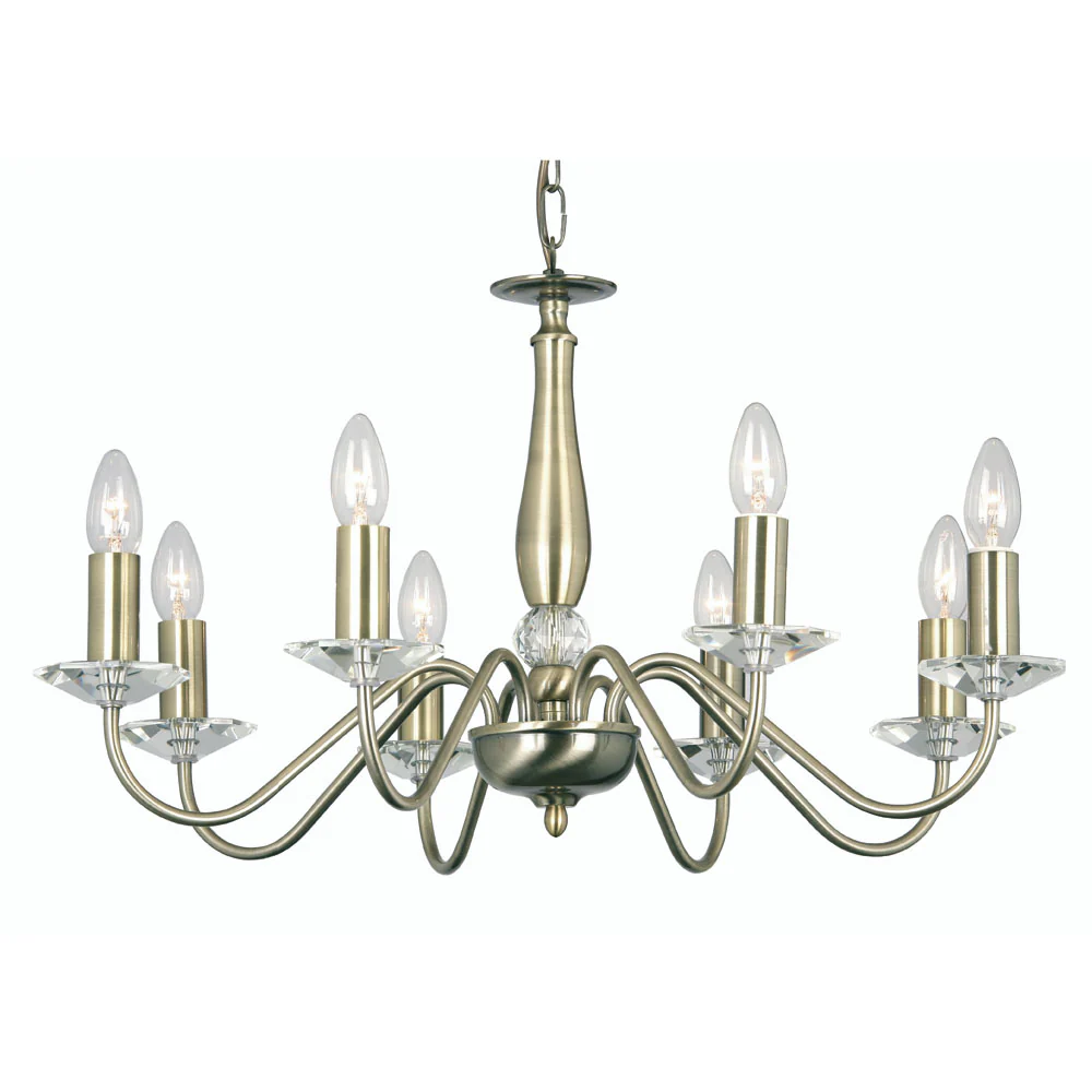 Vesta 3/5/8 Multi-Arm Pendant- Antique Brass & Silver Finishes