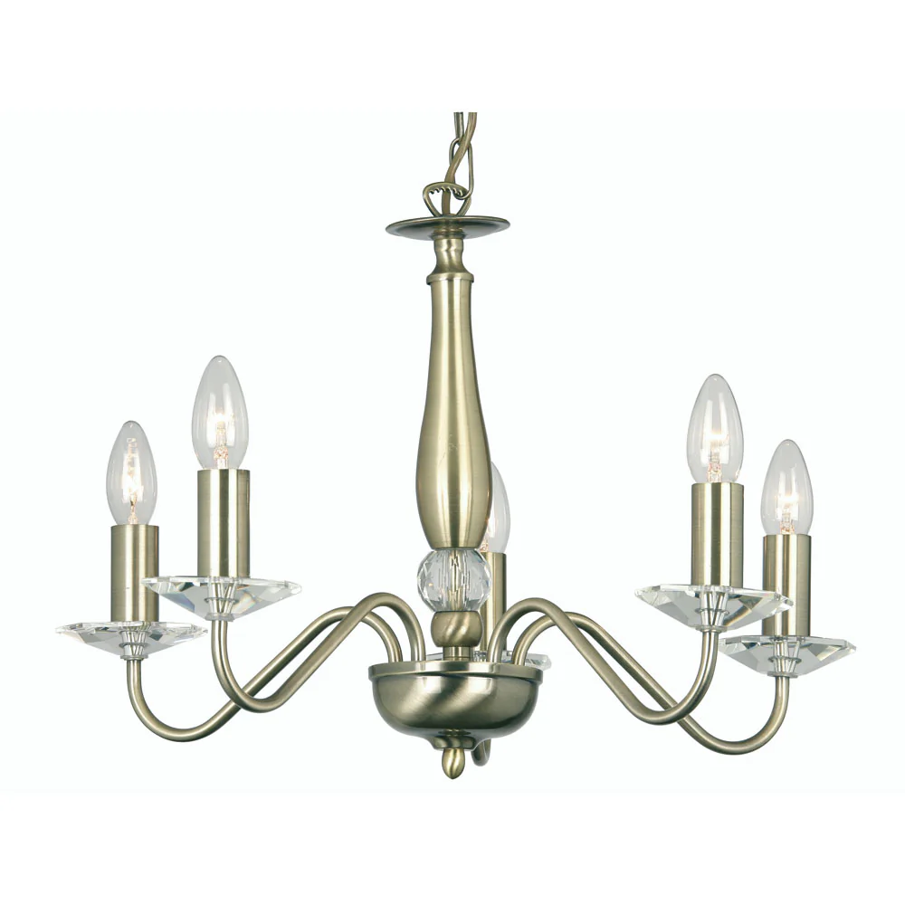 Vesta 3/5/8 Multi-Arm Pendant- Antique Brass & Silver Finishes - Image 3