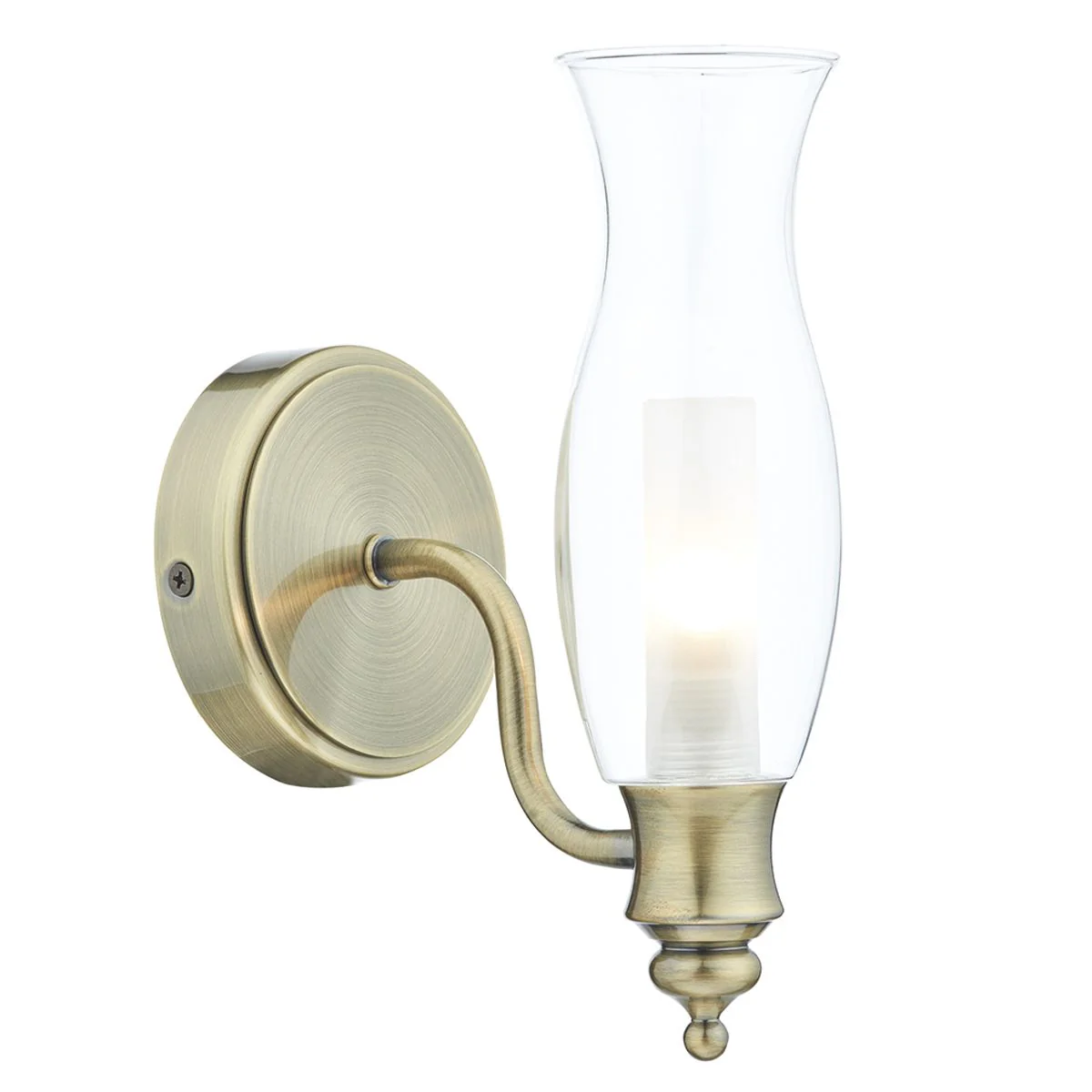 Vestry Bathroom Wall Light Antique Brass/Polished Chrome IP44 - Image 4