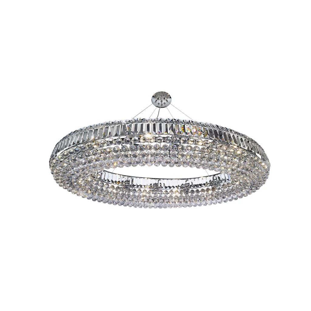 Vesuvius  10/24Lt Crystal Ceiling Light - Chrome Metal & Clear Crystal - Image 10
