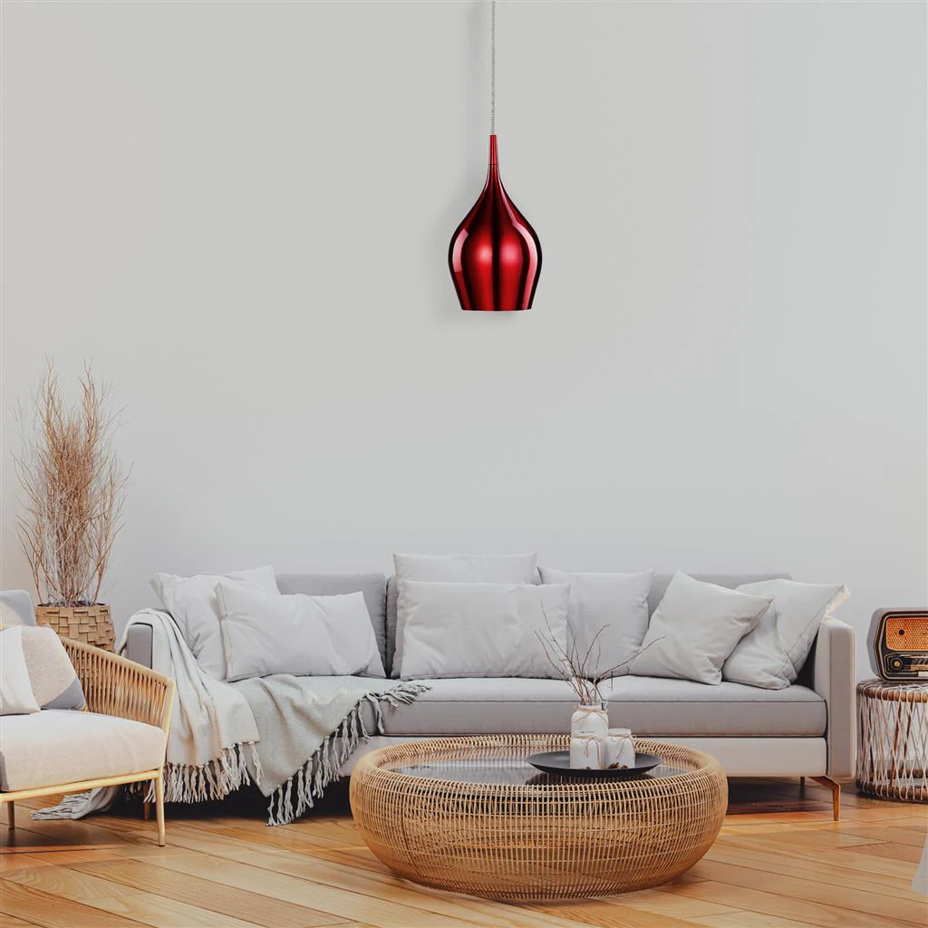 Vibrant Medium/Large Pendant - Metallic Pink/Gold/Green/Red Metal Finish - Image 9