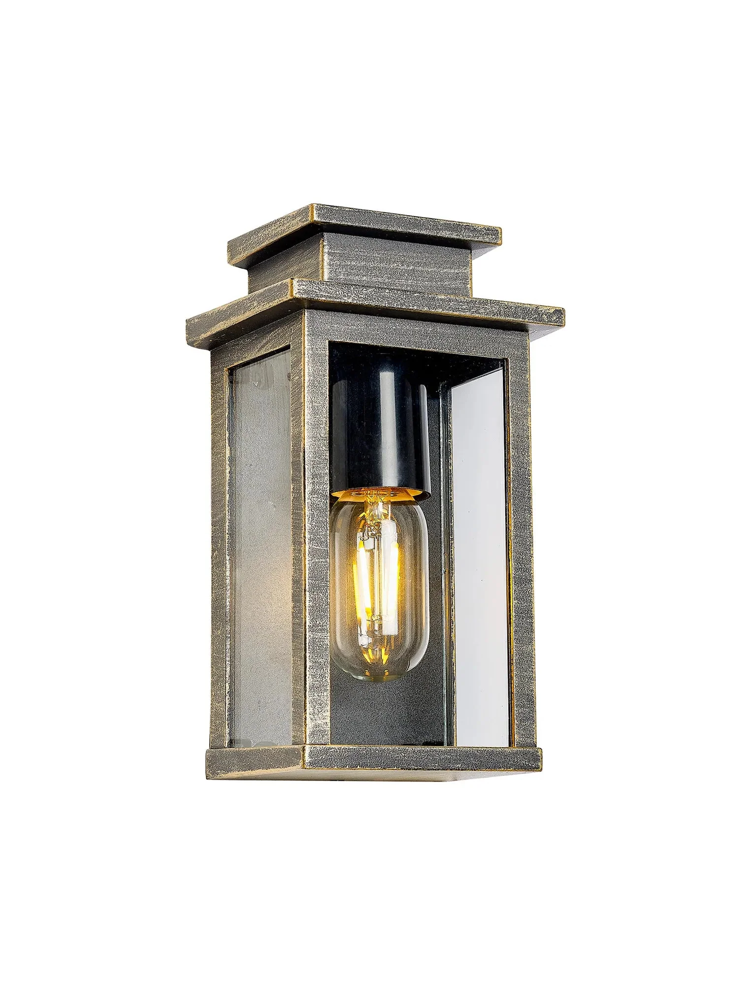 Vick Flush Wall Lamp IP44 - Brushed Gold/Silver - Image 5