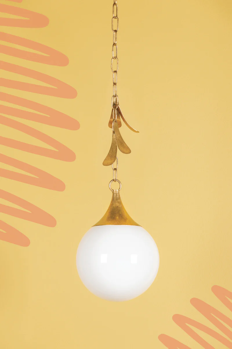 Victoria 1Lt Small/Large Pendant - Vintage Gold Leaf - Image 3