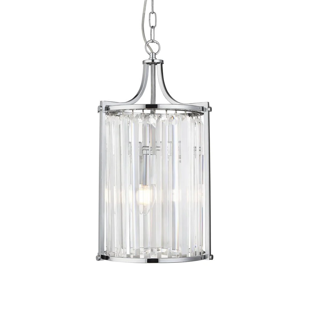 Victoria  2/5Lt Crystal Ceiling Light  - Chrome/Brass Metal & Clear Crystal - Image 11