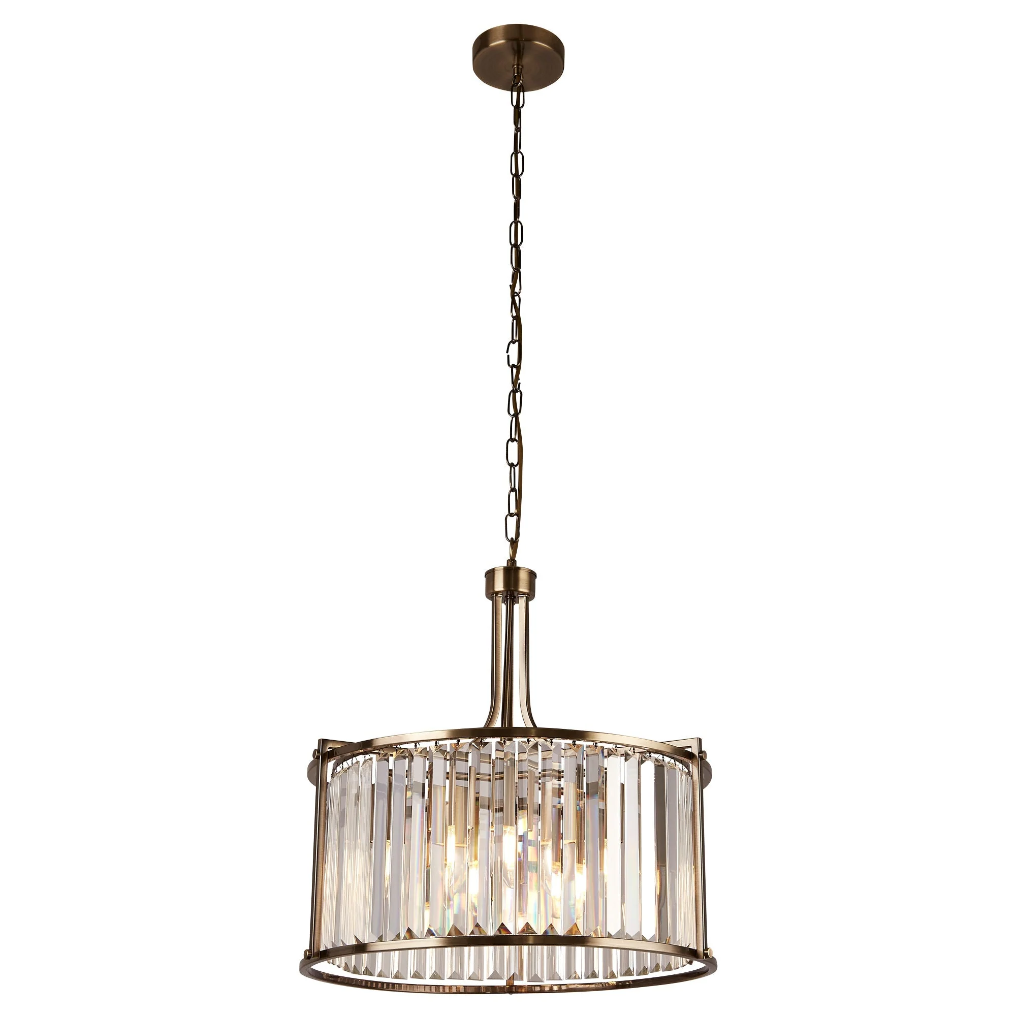Victoria  2/5Lt Crystal Ceiling Light  - Chrome/Brass Metal & Clear Crystal - Image 14