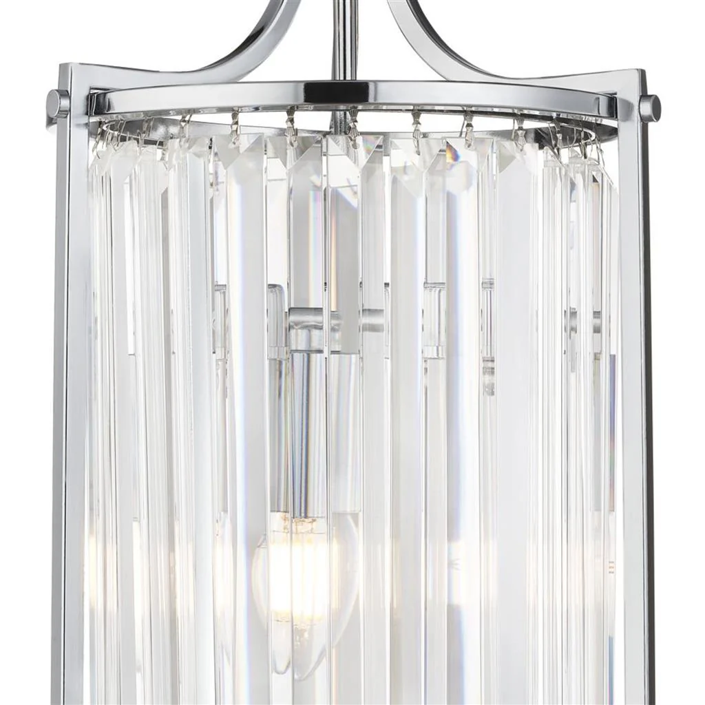 Victoria  2/5Lt Crystal Ceiling Light  - Chrome/Brass Metal & Clear Crystal - Image 2