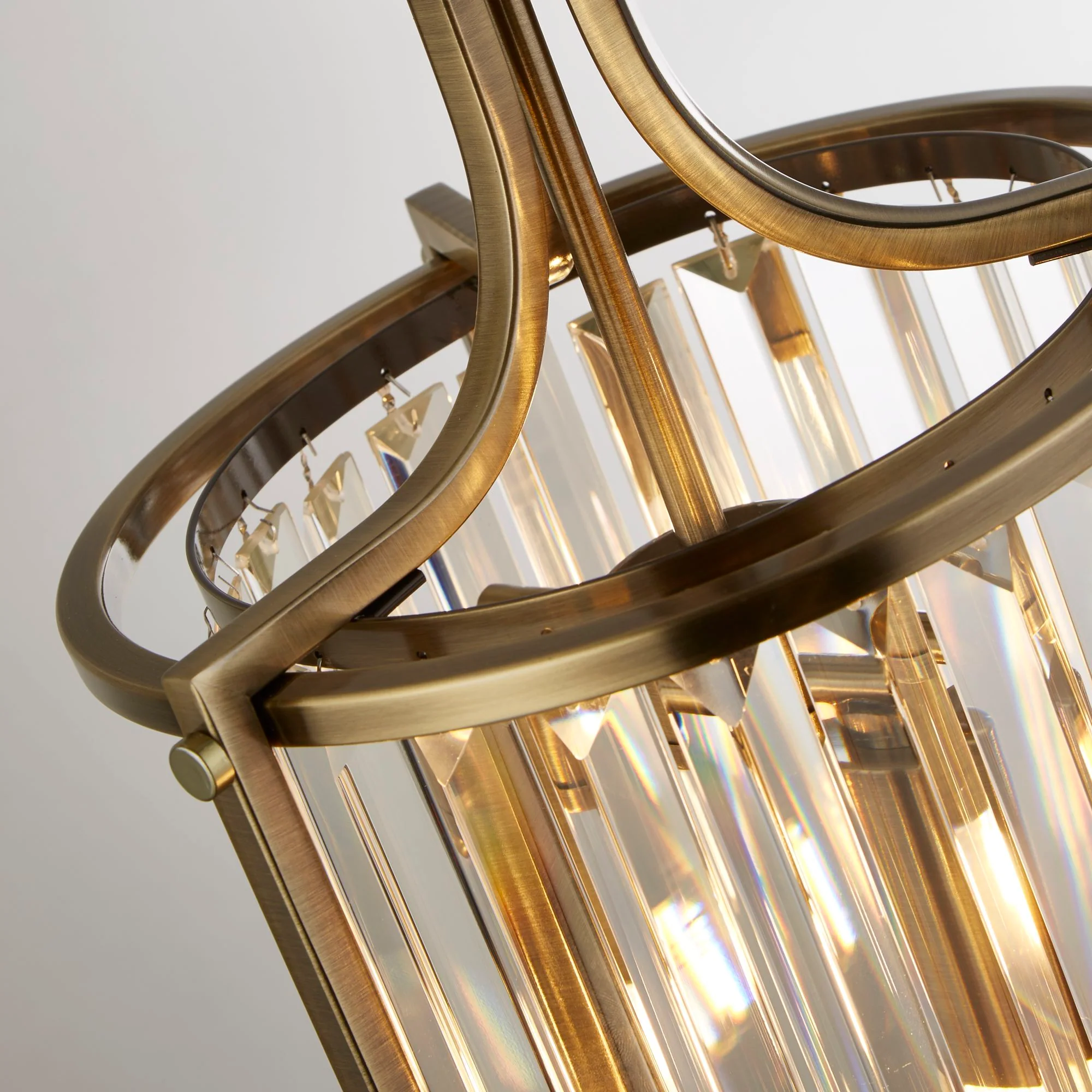 Victoria  2/5Lt Crystal Ceiling Light  - Chrome/Brass Metal & Clear Crystal - Image 6