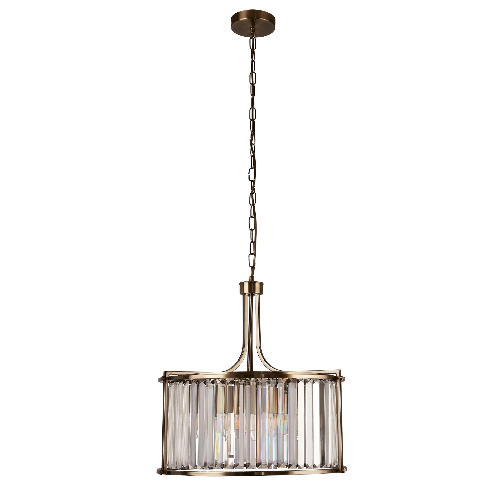 Victoria  2/5Lt Crystal Ceiling Light  - Chrome/Brass Metal & Clear Crystal - Image 9