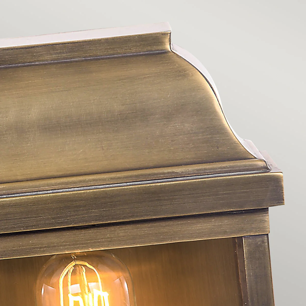Victoria Wall Lantern – Aged Brass/Verdigris Finish - Image 2