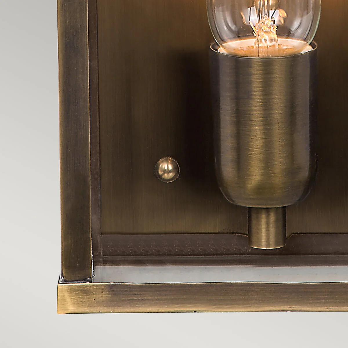 Victoria Wall Lantern – Aged Brass/Verdigris Finish - Image 3