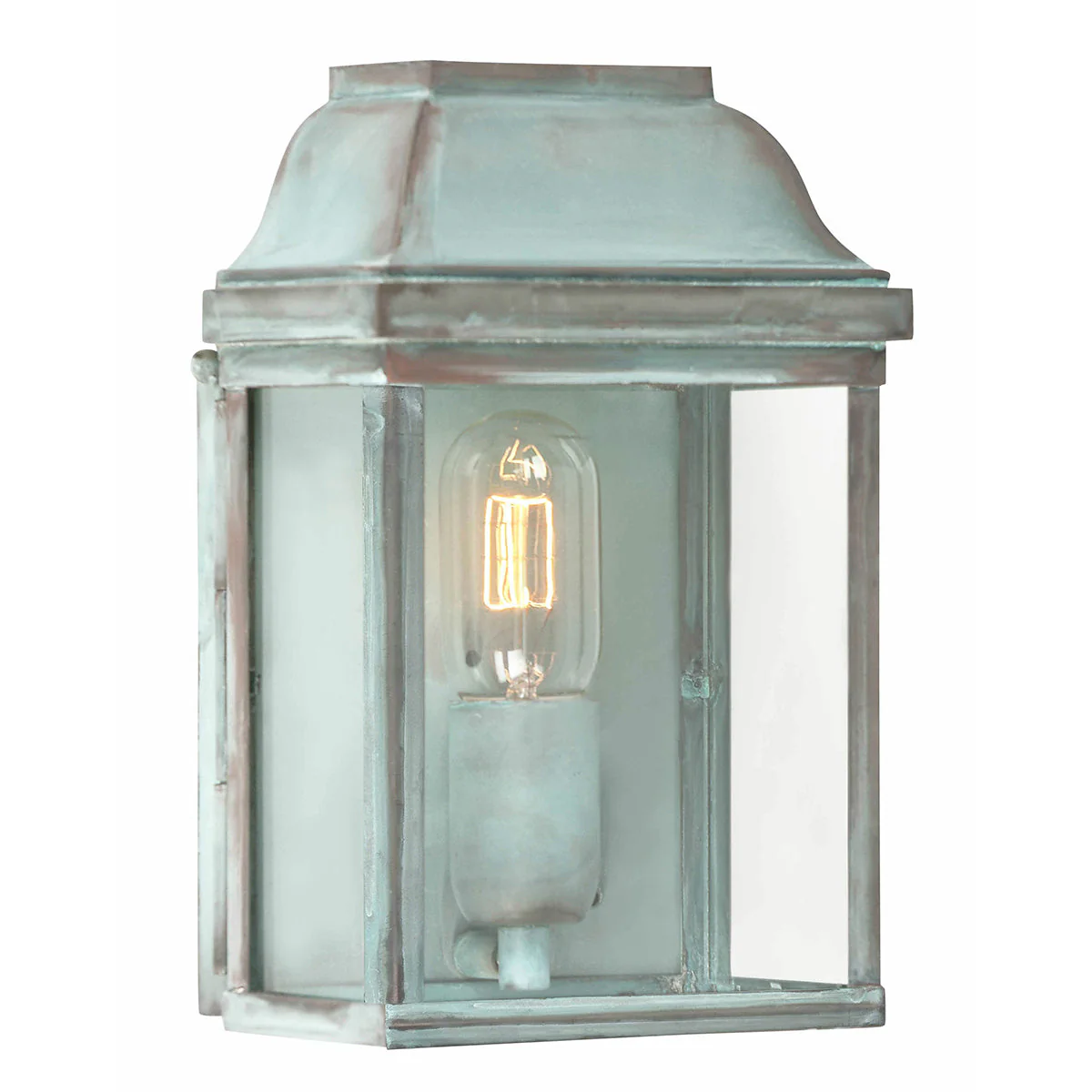 Victoria Wall Lantern – Aged Brass/Verdigris Finish - Image 5