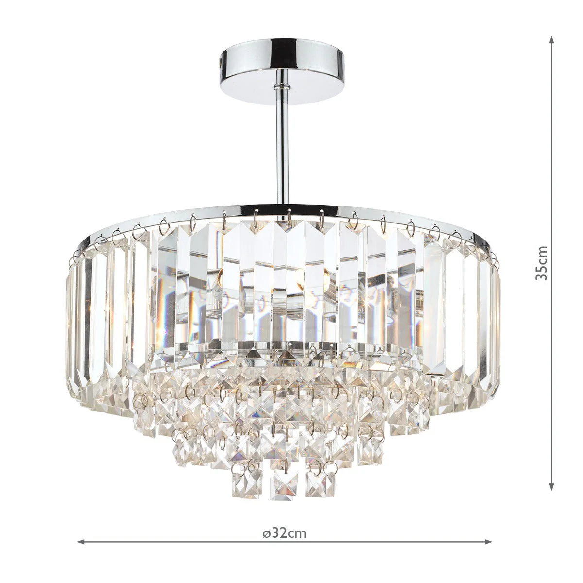 Vienna 3/5Lt Semi Flush In Various Finishes - Image 4