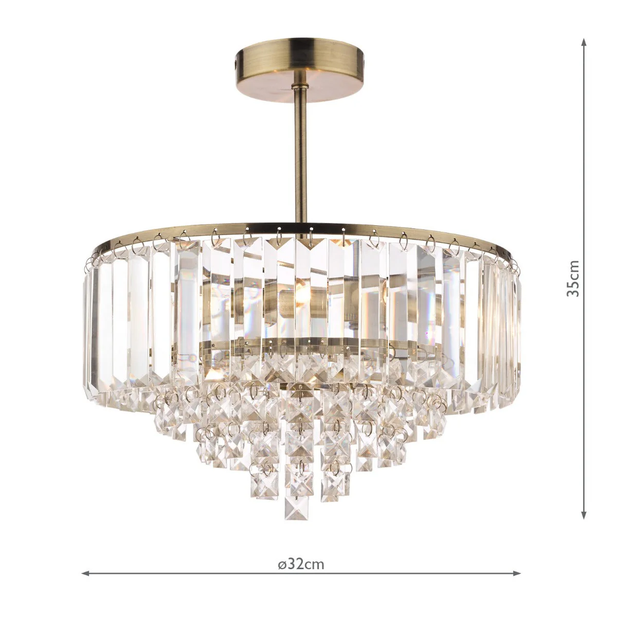 Vienna 3/5Lt Semi Flush In Various Finishes - Image 8