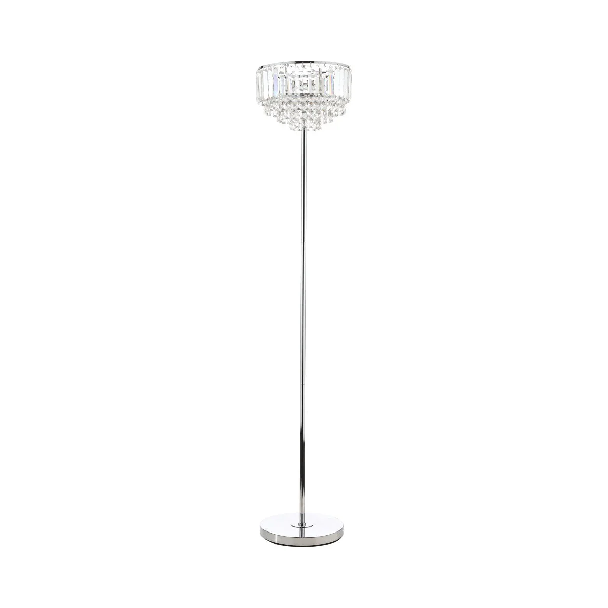 Vienna 3lt Floor Lamp Crystal & Polished Chrome G9 - Image 2