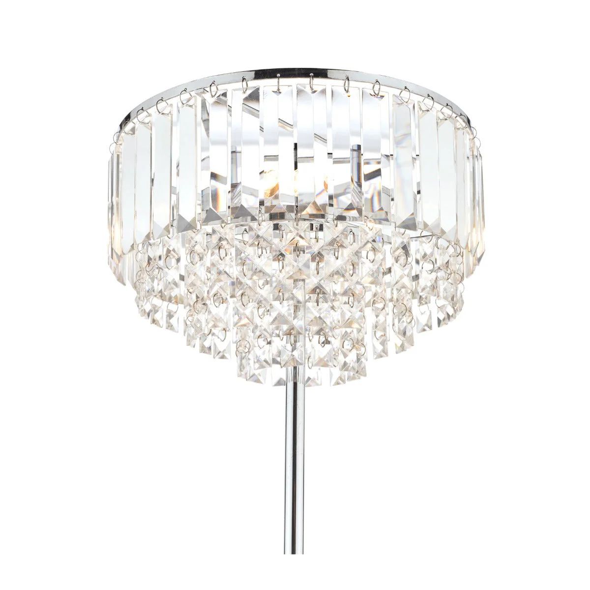 Vienna 3lt Floor Lamp Crystal & Polished Chrome G9 - Image 3