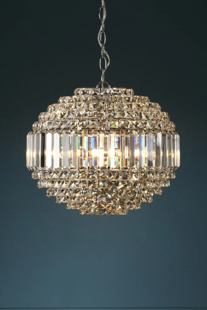 Vienna 5lt Chandelier Crystal & Polished Chrome - Image 3