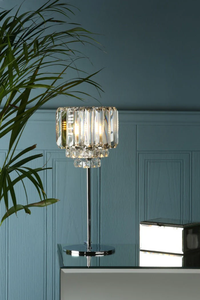 Vienna Table Lamp Crystal & Polished Chrome G9 - Image 3