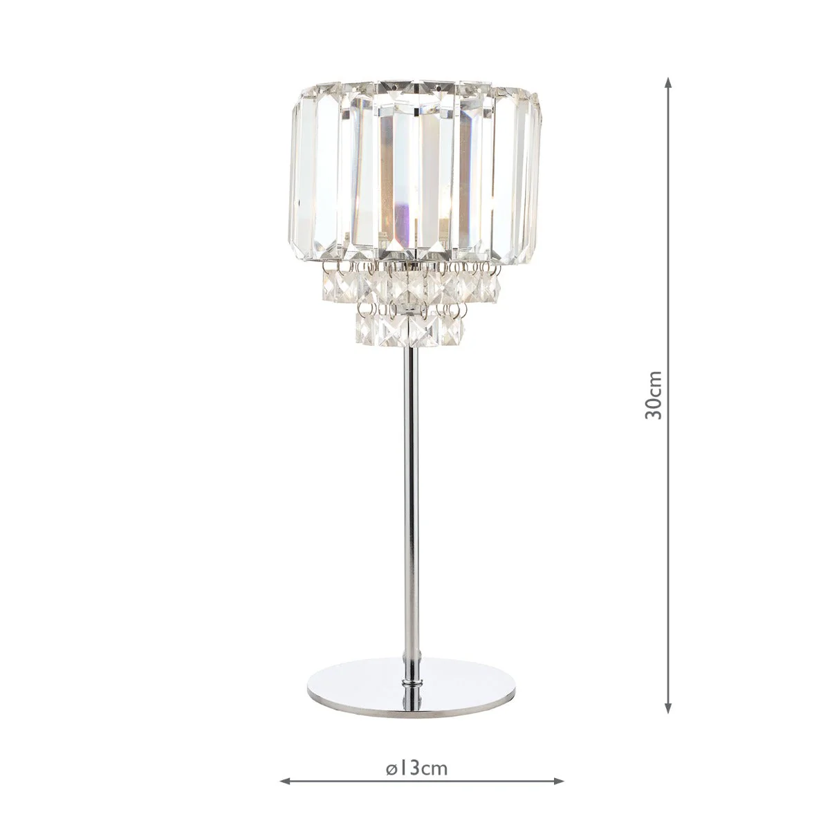 Vienna Table Lamp Crystal & Polished Chrome G9 - Image 4