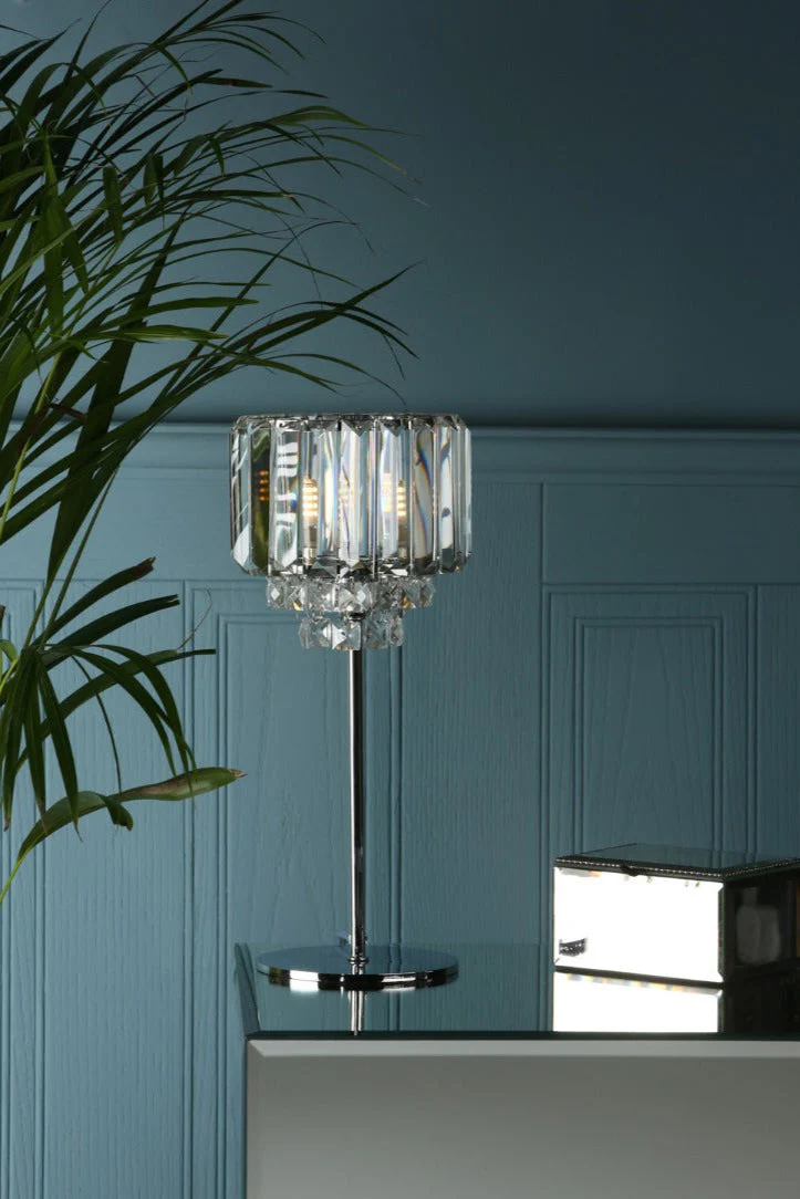 Vienna Table Lamp Crystal & Polished Chrome G9 - Image 5