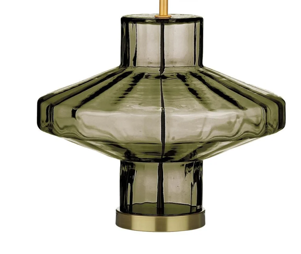 Vienna Table Lamp Tobacco Glass/ Moss Glass- Base Only - Image 5