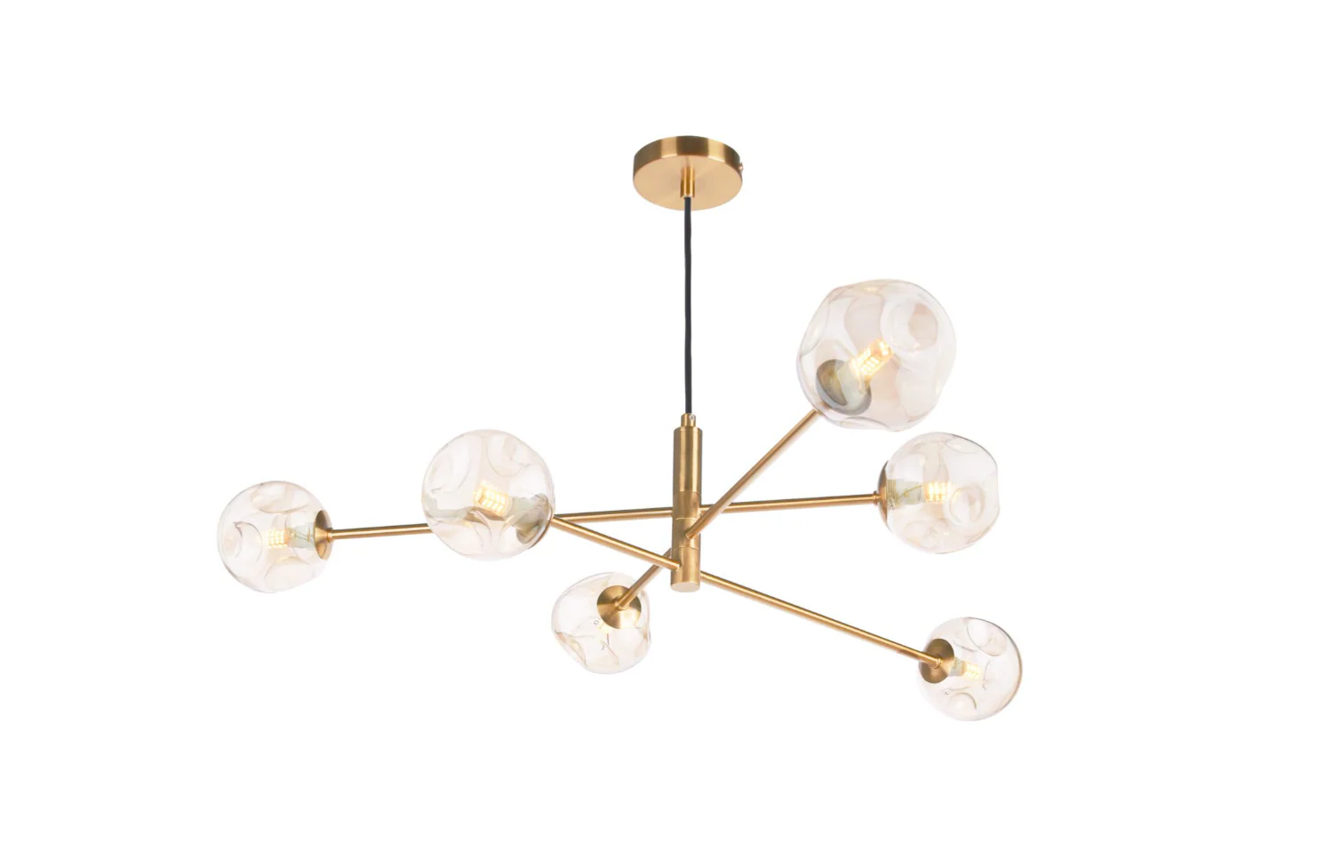 Vignette 6 Light Pendant Aged Brass/Polished Chrome Variety Of Shades - Image 13